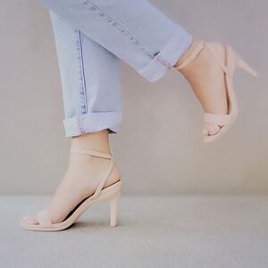 ORANGE CALL IT SPRING OPEN TOE STILETTOS SANDAL